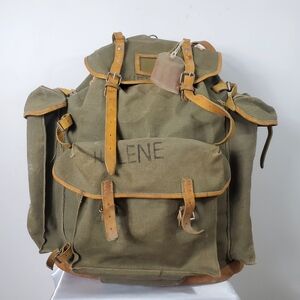 Vintage Authantic 1950s French Foreign Legion / Army Backpack Rucksack